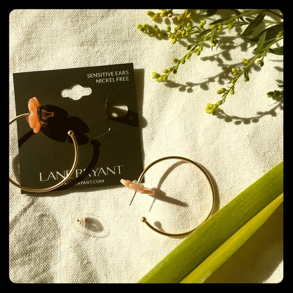 Lane Bryant flower earrings